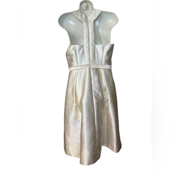 NWT Theia Couture Cream Rhinestone Belt Mini Dress - Picture 8 of 15